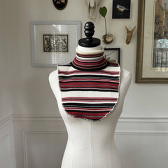Vintage 70s Dickie Rust Black Cream Stripe OSFM