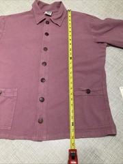 Vintage 80s Club West Cotton Tunic Blouse USA Made Pink Mauve Lagenlook Shirt S