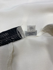 Vintage Dress SIZE 10 LARGE PETITE ivory white short CAROLINE WELLS 80s 90s