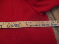 Vtg Princess Diana Dupe LESLIE FAY Red Long Flared Swing Wool Overcoat Trench M