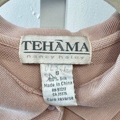 Vintage Tehama Nancy Haley 100% Silk Women’s Sleeveless Polo Shirt Tank Knit Top