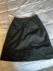 Vintage Dark Green Military Skirt Poly/Wool Size 10R Waist 24” Length 19.5”