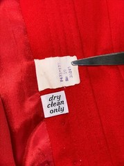 Vtg Pendleton Women Jacket Sz 10P Virgin Wool Red Cropped Blazer USA Open Front