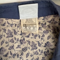 VTG Laura Ashley BLu Cotton Trench Coat Belted Made in Great Britain Floral M/L