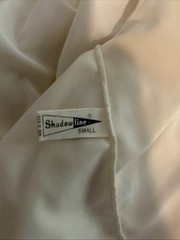 Vintage Shadow Line Caplet Robe Sz Small White Short, Classy Lingerie, ￼Lace￼