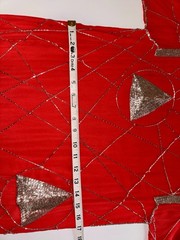 Vintage Red Beaded 70’s Disco Dress – As Is (see pics)