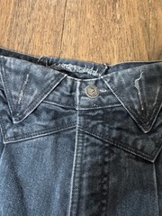 Vintage Rocky Mountain High Waisted Western Jeans Black Pleated Tapered 29/9