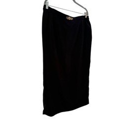 NWOT Vintage Black Floral Embroidered Embellished Pencil Skirt Women Plus Sz 18