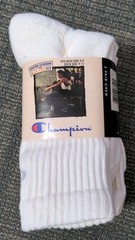 Vintage 3 Pairs Champion Socks Shoe Size 5-9 Sock Size 9-11 White NOS Cotton