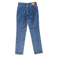 Lawman Western Slim Fit Jeans Womens 11 Blue Vintage High Rise Studded Straight