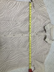 Vtg Y2K Sheer Zebra Burnout Shirt Blouse Beige Tan Tunic Plus Size 2X Unbranded