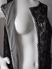 Gorgeous & Rare! VTG 60’s Jenelle of California Lingerie Lace Chiffon Lined S/M