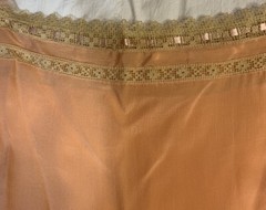 Vtg 1920’s Step-Ins Coral Silk w Ecru Lace Details Medium / Large Trousseau Xmas
