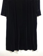 VTG Laura Ashley Black Velvet Midi Dress UK 14 US 12 / L Victorian Renaissance