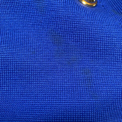 Vintage Gibi 60s 70s Blue Wool Skirt Suit Set Sz. 14 Italy
