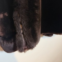 Vintage 50s 60s Mouton Fur Coat Womens Large Brown Sheared Beaver Fur Old Money