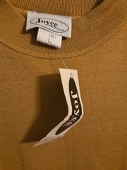 Vntg Joyce Womens Sweater Size L Tan/mustard 100% Acrylic