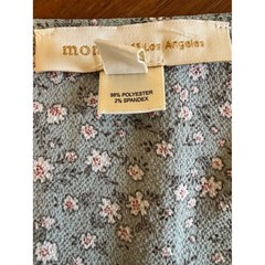 Monteau Los Angeles Sage Floral Ruffle Mini Dress Cottagecore Size M
