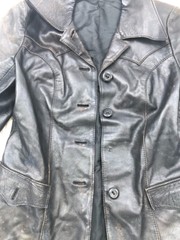 Vintage Leather Jacket Girls 70s Sixties S/M Chest 40cm