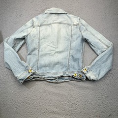 Vintage Polo Ralph Lauren Trucker Jacket Womens Medium Blue Type III Faded Denim