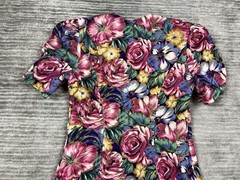 Jessica Howard by Mitchell Rodbell Top Womens S Petite Multicolor Floral Padded