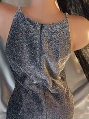 TOPSHOP SILVER METALIC BANDAGE BODY CON SHINY PARTY CLUB MINI DRESS 8
