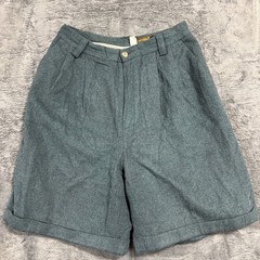 Eddie Bauer Pleated Wool Shorts Womens 12 Dark Green Vintage 08508