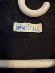 Vintage 60s Bonwit Teller MS Couture Black Short Jacket Blazer Sz M