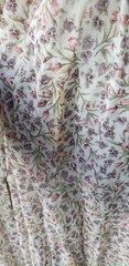 VTG 70s Floral Long Maxi Prairie Boho Dress Handmade Sz XXS? MAJOR STAINS READ