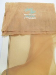 1 PR VINTAGE SUSAN GALE DARK SEAMED SHEER FULL FASHION NYLON STOCKINGS 11 MED BE