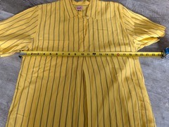 Vtg Mondi Women’s Shirt Pullover Button Back Loop Collar Striped W Germany 36