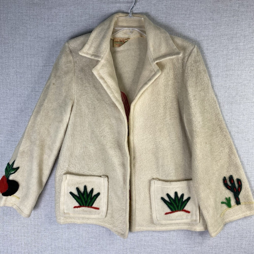 VTG La Muchacha SOUTHWEST embroidered WOOL LADIES JACKET by SHEPHERD BROS