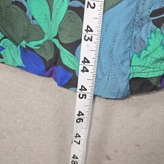 April Rain Vintage Floral Midi Dress Purple Green Rayon Long Sleeve USA Size 7-8