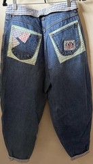 VINTAGE RARE Get Used Women’s Patchwork Barrel Jeans Modern sz 28 (vnt sz 32)
