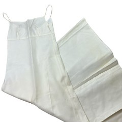 Vintage 1960s Cahill Beverly Hills creamy off-white sleeveless maxi dress SZ S