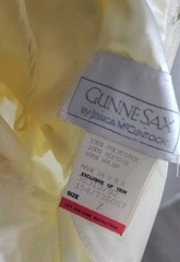 Vtg 80s Gunne Sax Jessica McClintock Cream Lace Wedding Dress Basque Waist Sz 7