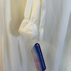 Stardust Vintage Nightgown Cream Lace Floral Long Sleeve Sleepwear USA Large NEW