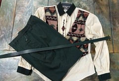 Vintage 1970’s Roughrider By Circle T Button Up 3 Piece Outfit Women Size Medium