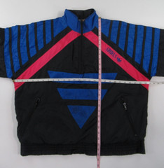 VTG 80s 90s Adidas Olympics Track Quilted Lined Pullover Jacket #VT507