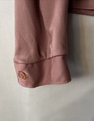 Vintage Devon Mauve Button Up Blouse Embroidered Collar No Size Tag Fits Like S