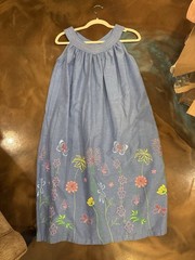 Secret Treasures Nightgown House Dress Chambray Sleeveless Pockets S