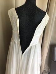 Vintage 60’s ivory ball gown made of lace, chiffon and double layers of lining