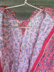 Vintage Dress Lot of 2 Used 1 Hand made Cotton Floral Print 60s 70s