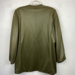 Vtg Blazer Womens 16 Jacket 80’s Office Olive Green Poly One Button Lined USA