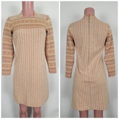 Women’s Vintage 60’s Era GAY GIBSON Short Dress Pop Culture Mod Gogo Size 8