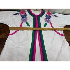 Diseños Delfis Telas Tlaquepaque Jalisco Vintage Mexico Embroidered Top Small