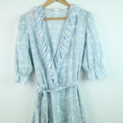 Vintage Robe Small Butterfly Ruffle Collar Feminine Cottagecore Fairy Granny