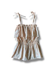 Vintage 70s Tied Straps Top Pink Floral Hippy Retro Brady Bunch