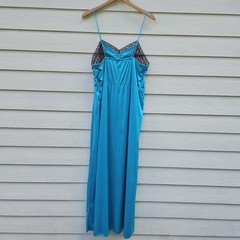 Vintage Undercover Wear Slip Dress Medium Silky Nylon Maxi Whimsigoth Witchy