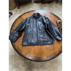 Eddie Bauer Leather Jacket size XXL Vintage Minimalist Gorpcore Indie Sleaze